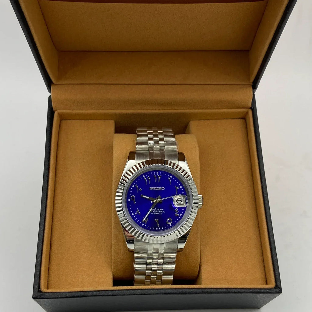 Seiko Mod Datejust arabic bleu foncé ÆLL Atelier