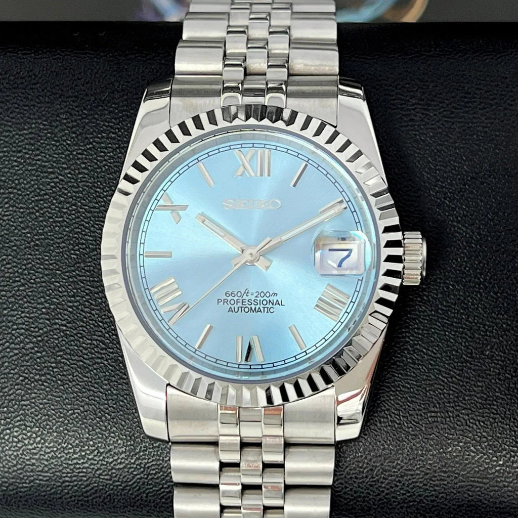 Seiko Mod Datejust Bleu clair ÆLL Atelier