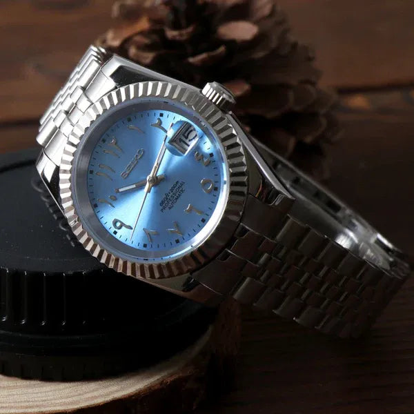 Seiko Mod Datejust arabic bleu glace ÆLL Atelier