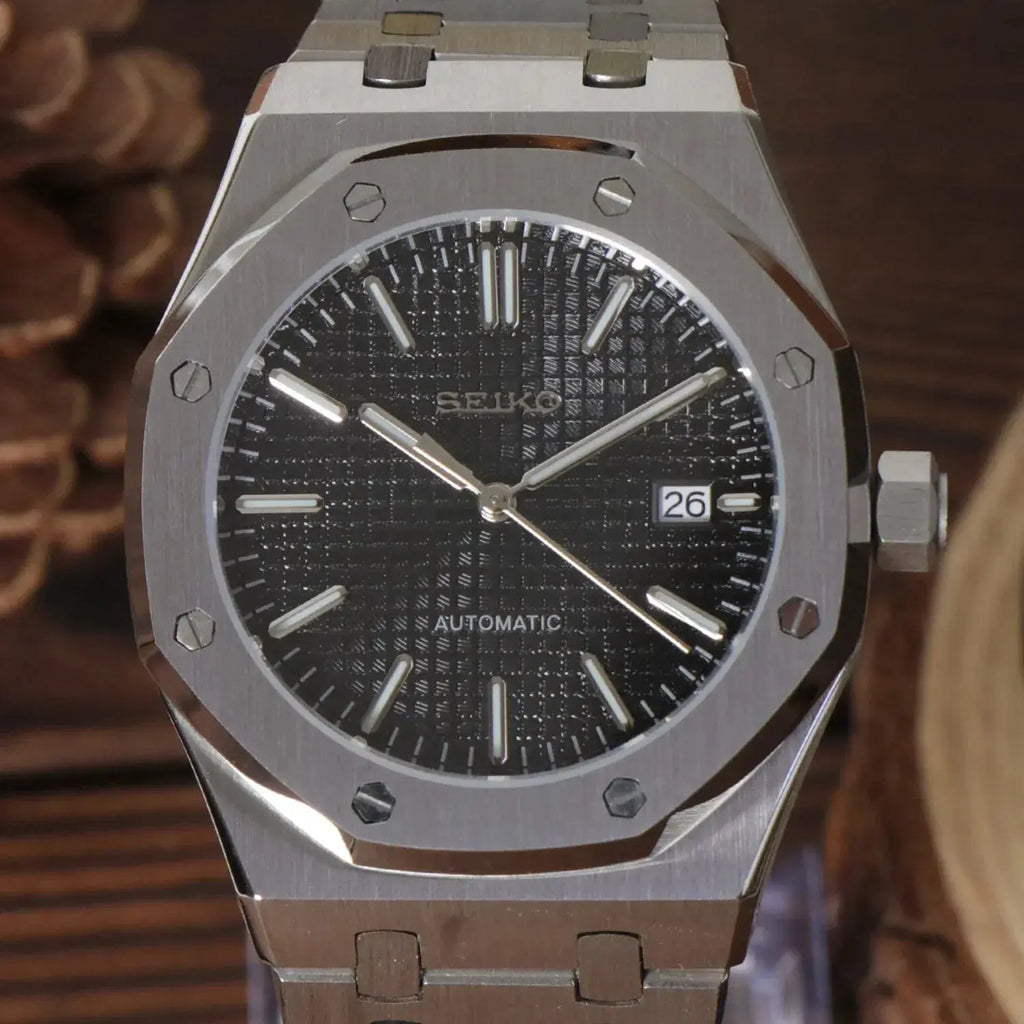 Seiko Mod Royal Oak noir ÆLL Atelier