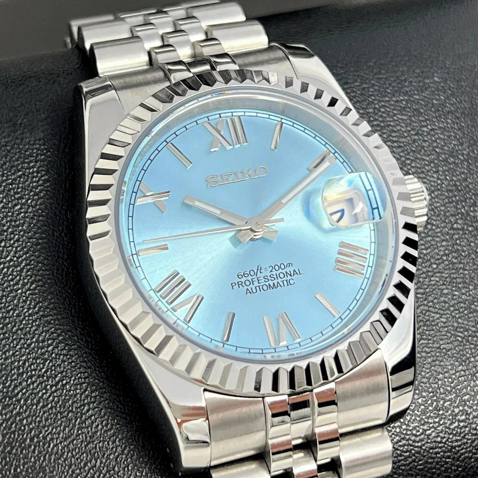 Seiko Mod Datejust Bleu clair ÆLL Atelier