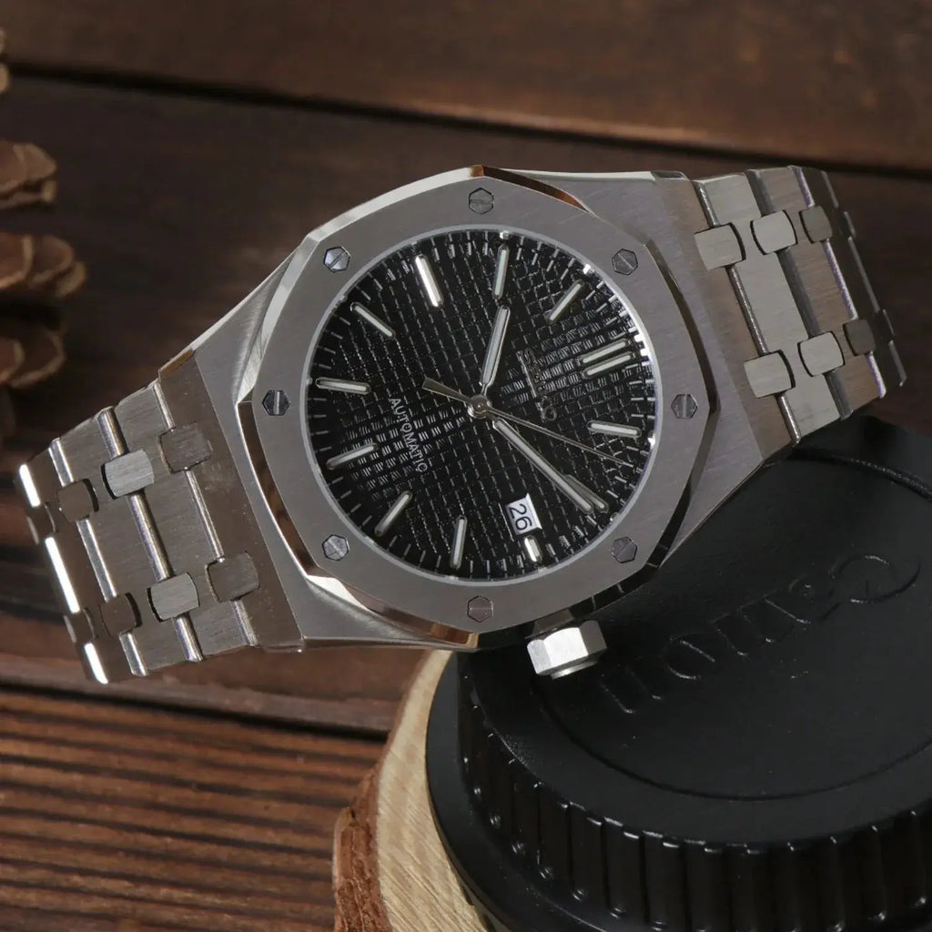 Seiko Mod Royal Oak noir ÆLL Atelier